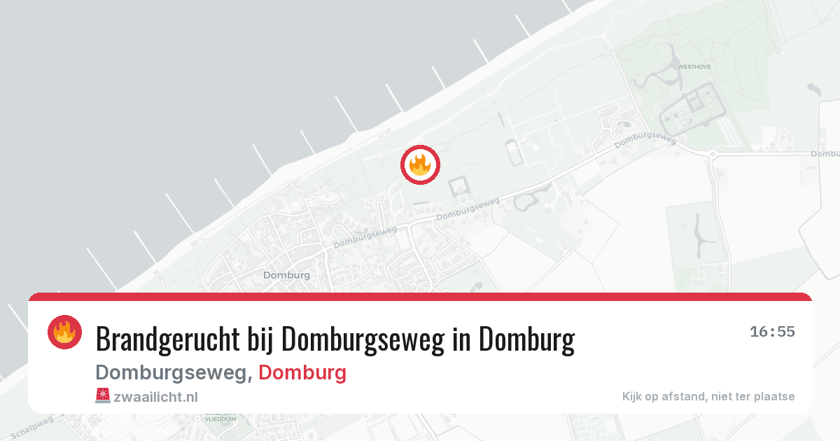 Brandgerucht bij Domburgseweg in Domburg — 26 jun 2026