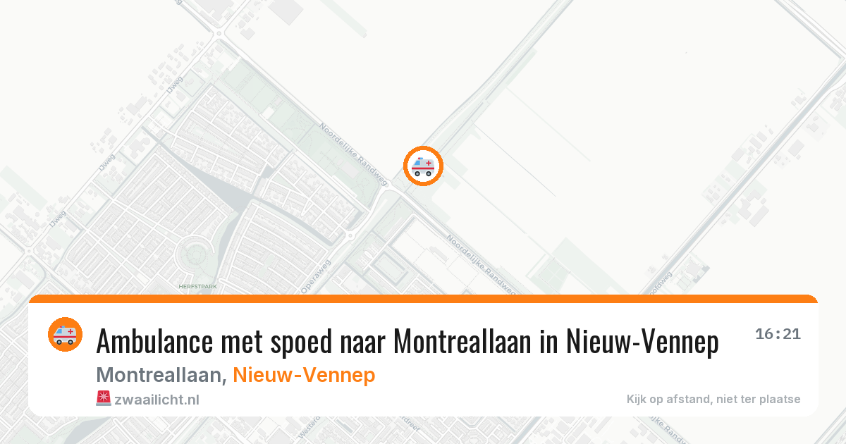 Ambulance met spoed naar Montreallaan in Nieuw-Vennep — 18 apr 2026