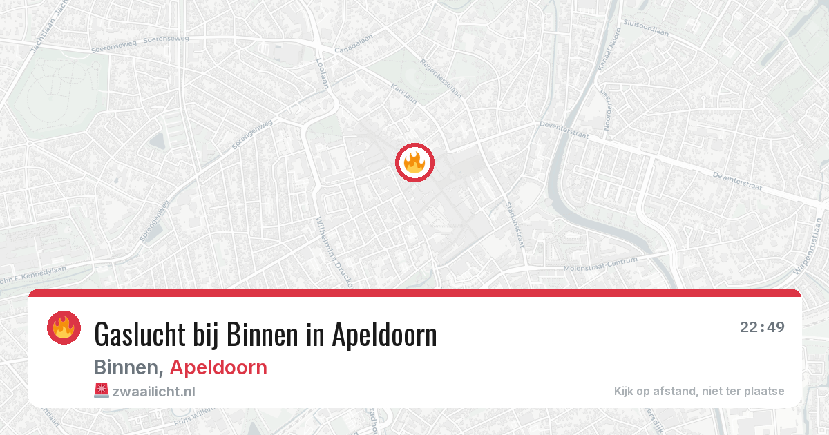 Gaslucht bij Binnen in Apeldoorn — 15 jun 2026