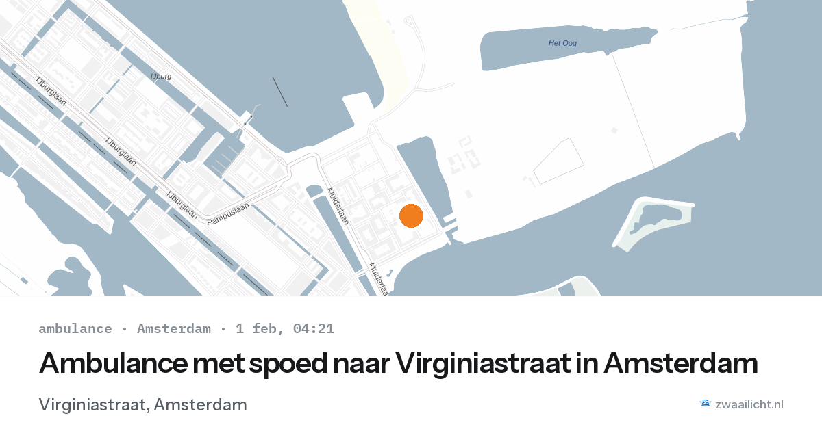 Ambulance met spoed naar Virginiastraat in Amsterdam — 1 feb 2026