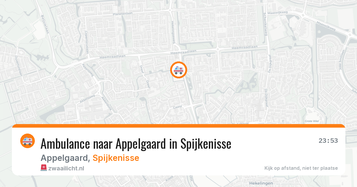 Ambulance naar Appelgaard in Spijkenisse — 11 jul 2026