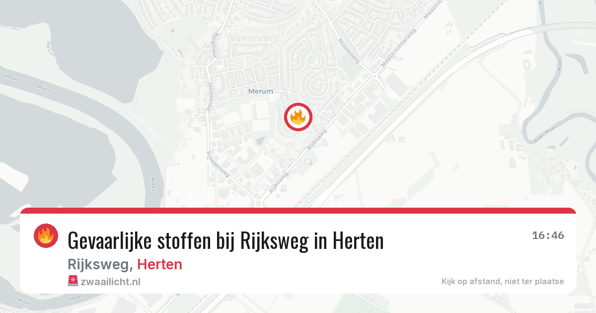 Gevaarlijke stoffen bij Rijksweg in Herten — 25 mei 2026