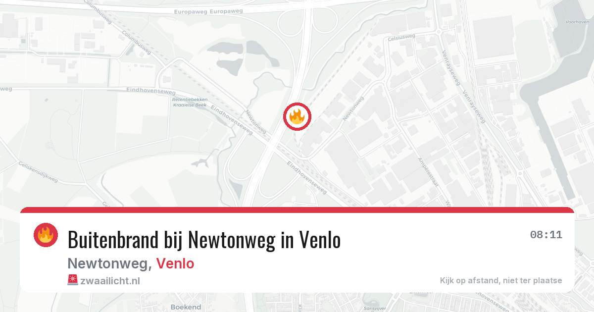 Buitenbrand bij Newtonweg in Venlo — 29 jun 2026