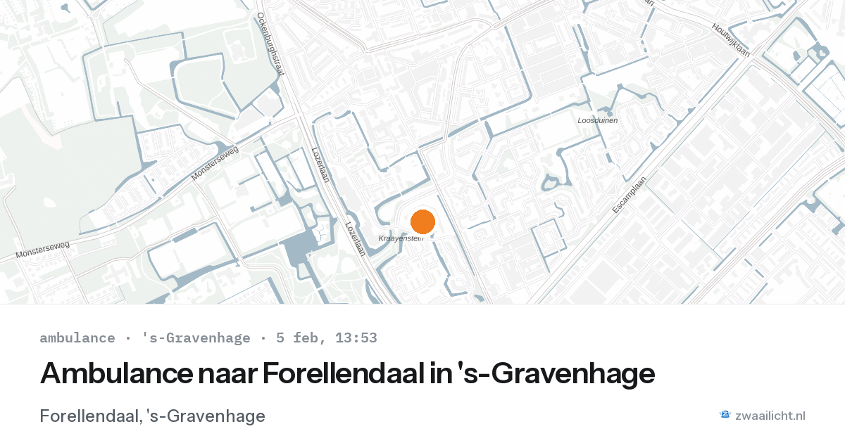 Ambulance naar Forellendaal in 's-Gravenhage — 5 feb 2026