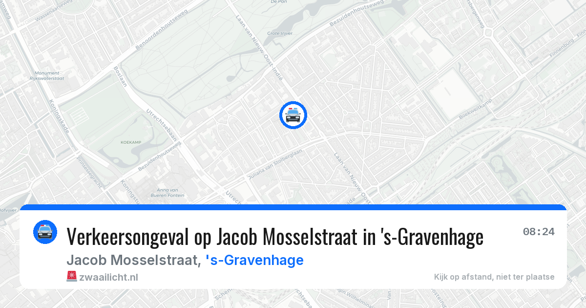 Verkeersongeval op Jacob Mosselstraat in 's-Gravenhage — 6 jul 2026