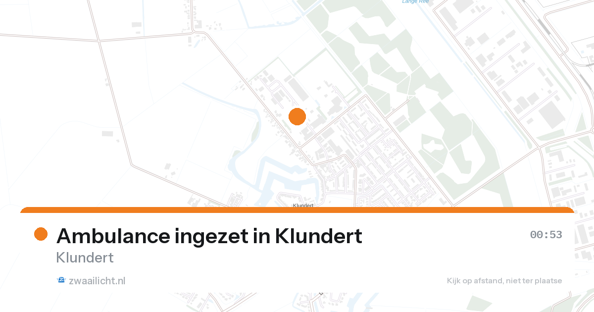 Ambulance ingezet in Klundert — 26 aug 2026