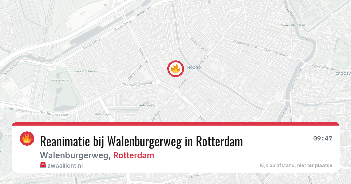 Reanimatie bij Walenburgerweg in Rotterdam — 20 mei 2026