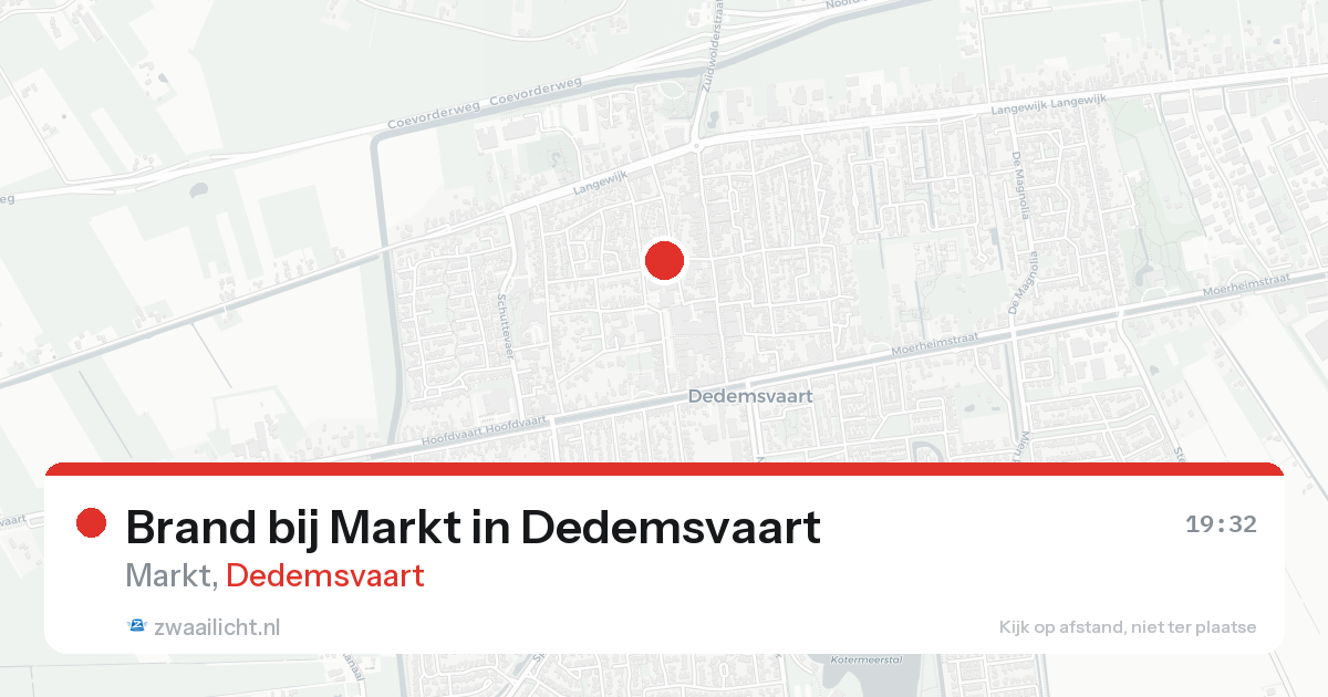 Brand bij Markt in Dedemsvaart — 11 aug 2026