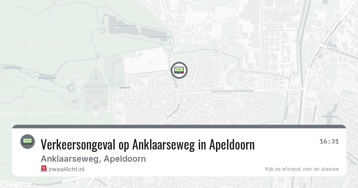 Verkeersongeval op Anklaarseweg in Apeldoorn — 13 mei 2026