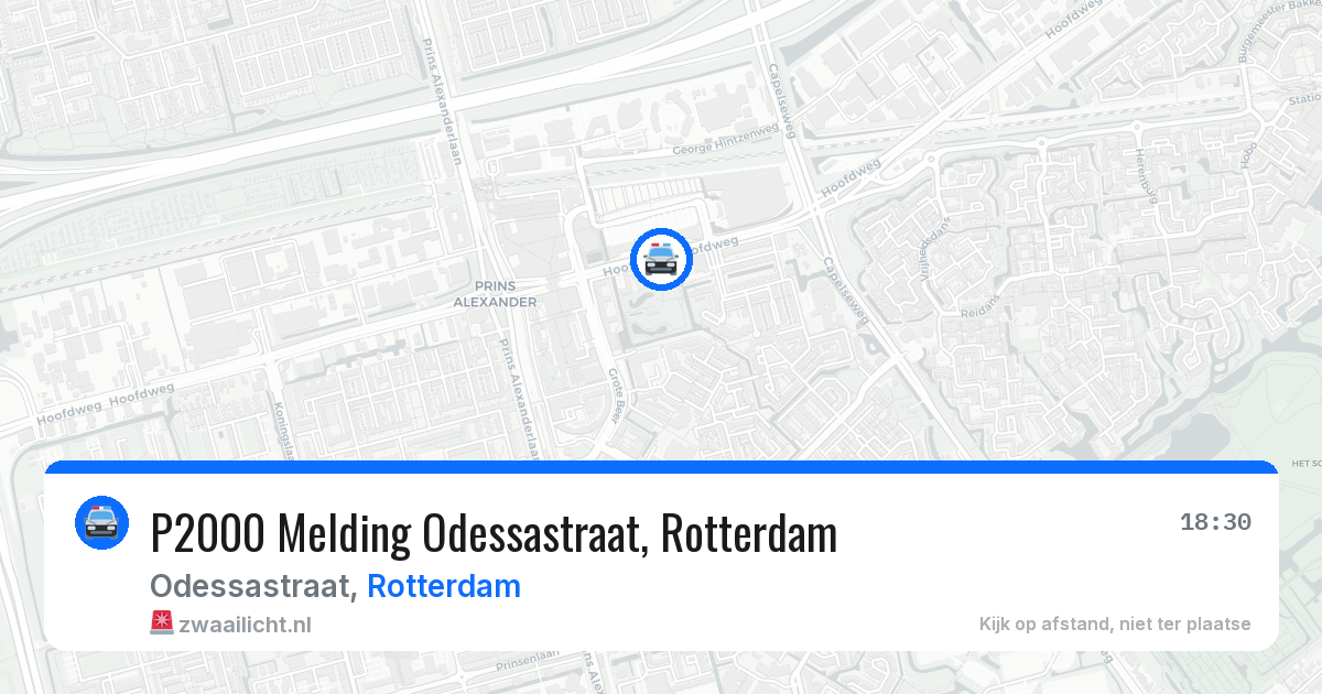 P2000 Melding Odessastraat, Rotterdam — 17 jul 2026