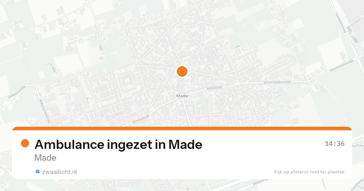 Ambulance ingezet in Made — 12 jun 2026