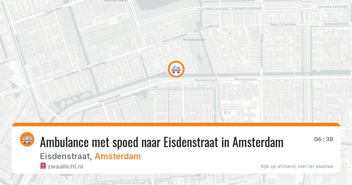 Ambulance met spoed naar Eisdenstraat in Amsterdam — 29 mei 2026