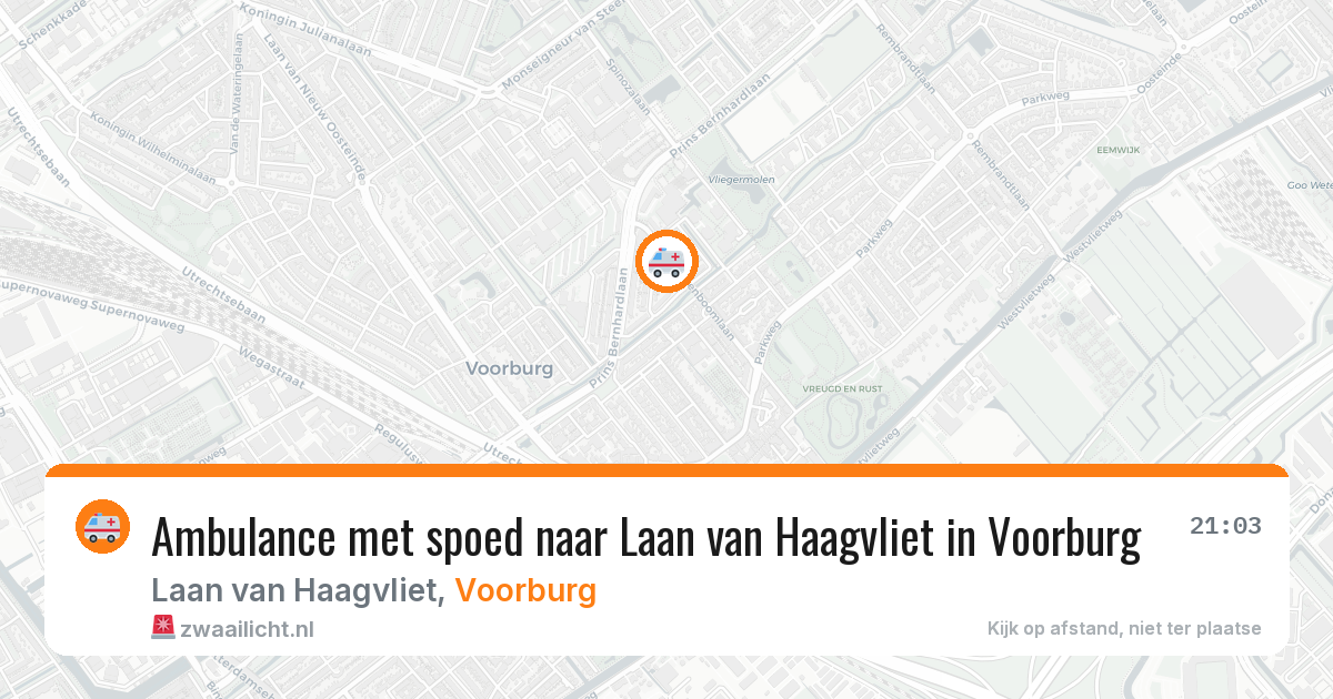 Ambulance met spoed naar Laan van Haagvliet in Voorburg — 1 jul 2026