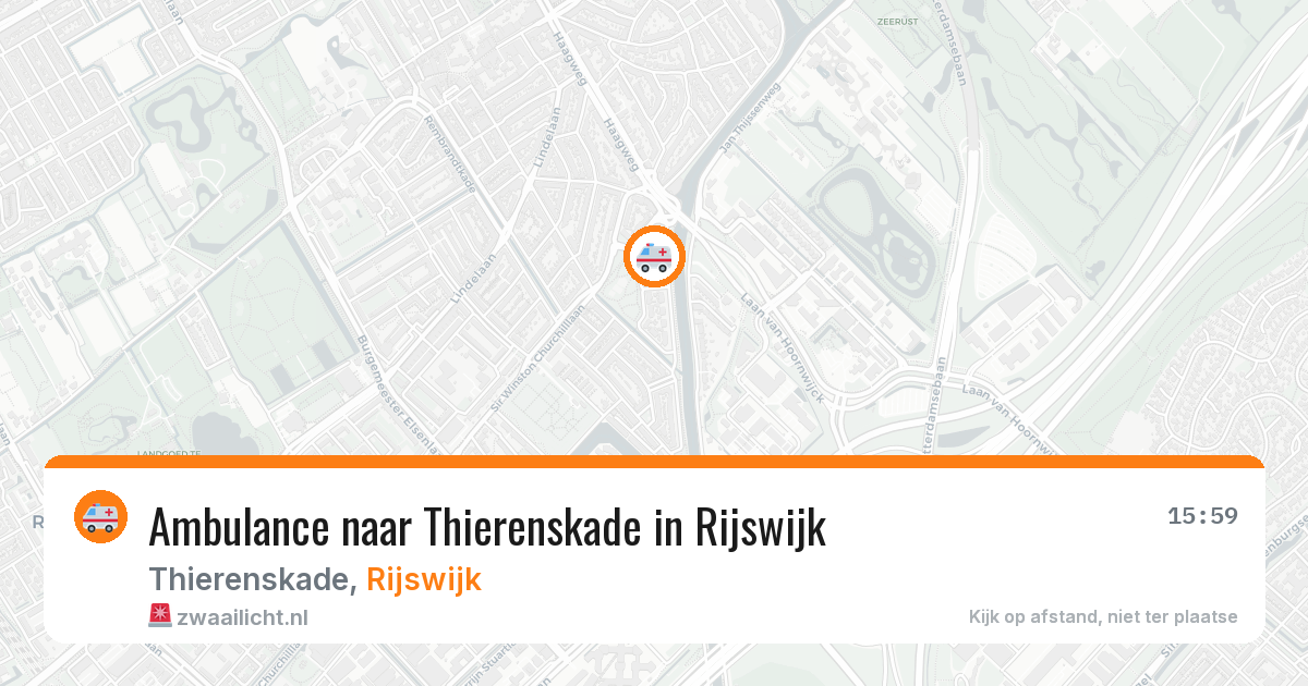Ambulance naar Thierenskade in Rijswijk — 6 aug 2026