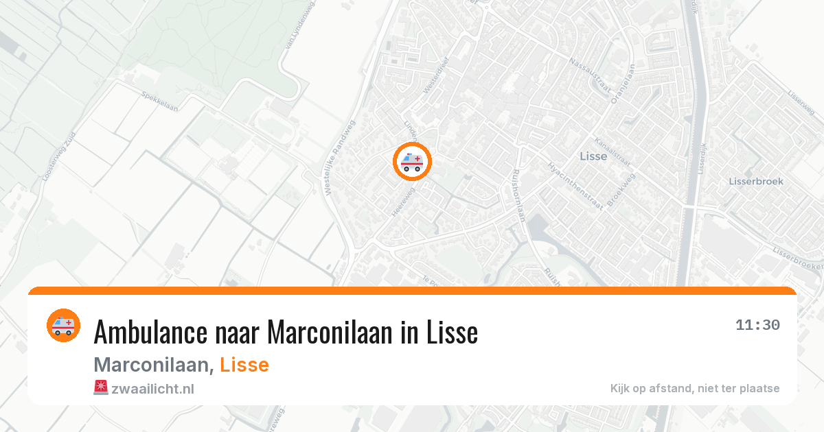 Ambulance naar Marconilaan in Lisse — 10 aug 2026