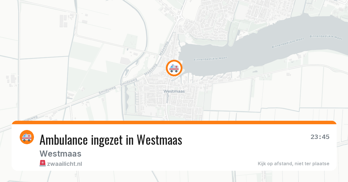 Ambulance ingezet in Westmaas — 5 mei 2026