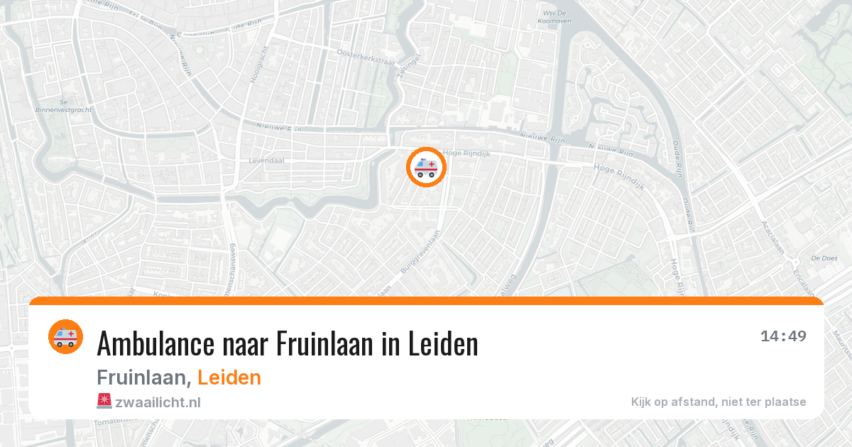 Ambulance naar Fruinlaan in Leiden — 5 aug 2026
