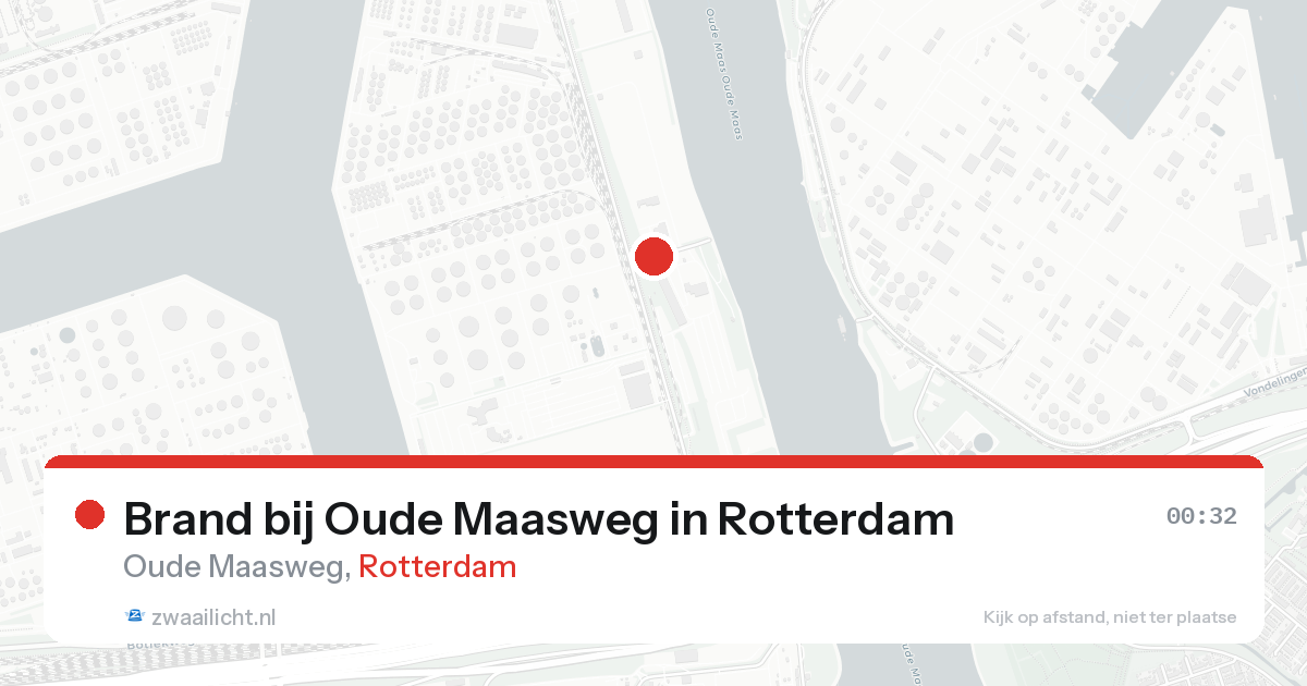 Brand bij Oude Maasweg in Rotterdam — 25 aug 2026