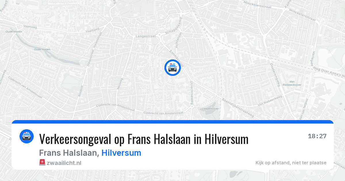 Verkeersongeval op Frans Halslaan in Hilversum — 3 jul 2026