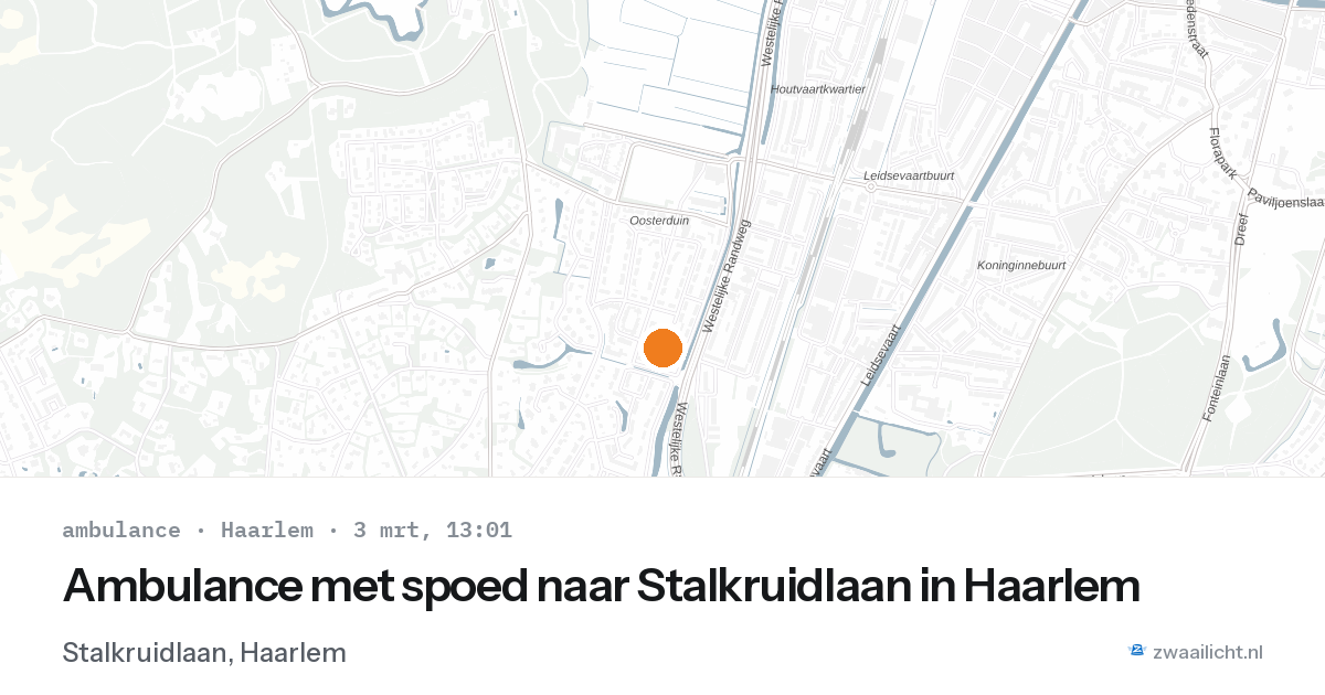Ambulance met spoed naar Stalkruidlaan in Haarlem — 3 mrt 2026