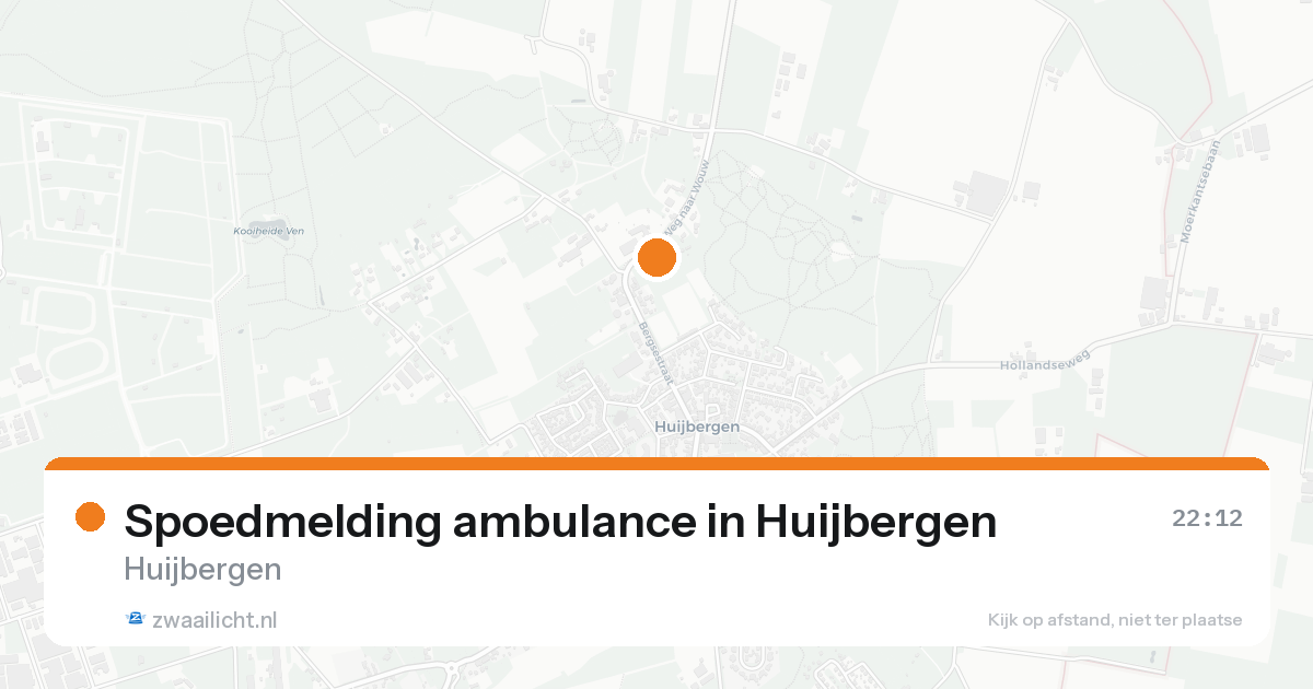 Spoedmelding ambulance in Huijbergen — 17 aug 2026