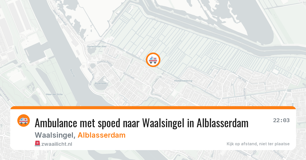 Ambulance met spoed naar Waalsingel in Alblasserdam — 30 mei 2026