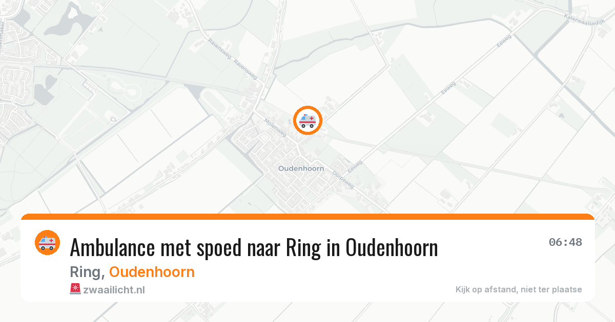 Ambulance met spoed naar Ring in Oudenhoorn — 23 mei 2026