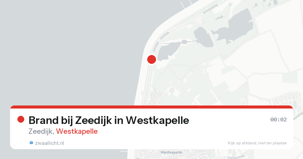 Brand bij Zeedijk in Westkapelle — 15 aug 2026