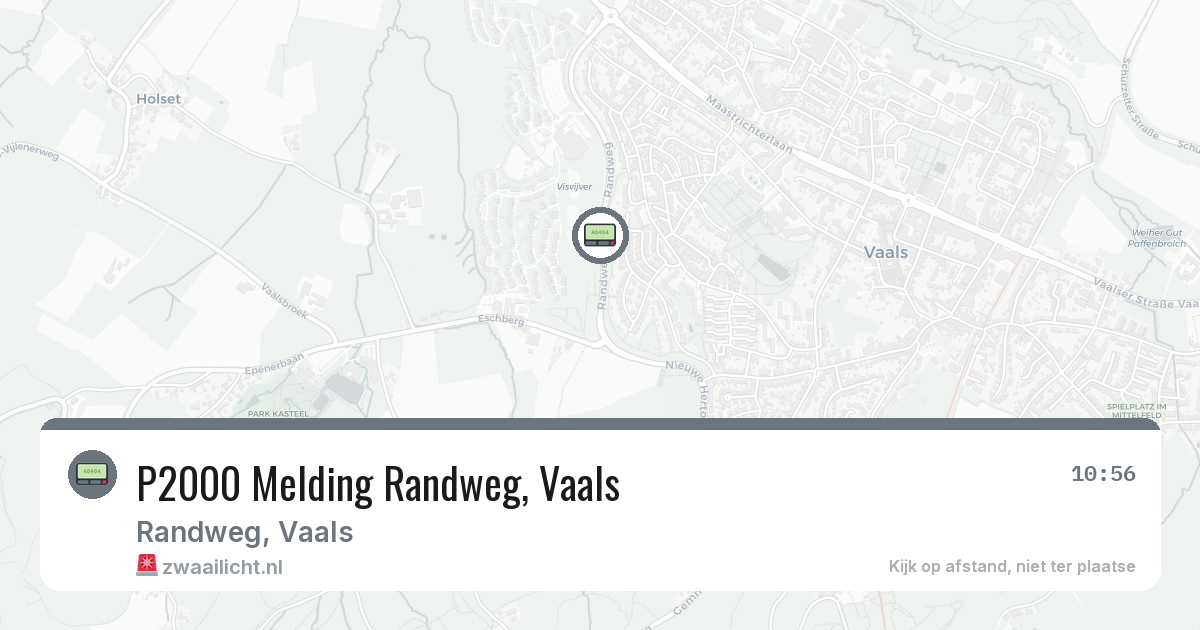 P2000 Melding Randweg, Vaals — 1 mei 2026