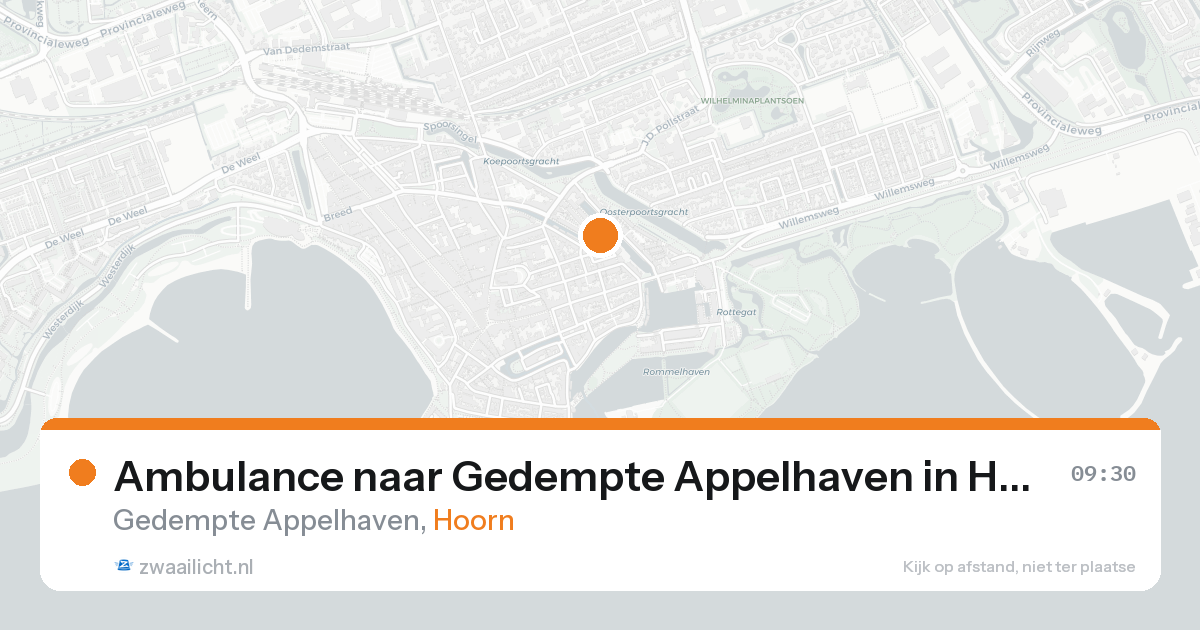 Ambulance naar Gedempte Appelhaven in Hoorn — 25 aug 2026