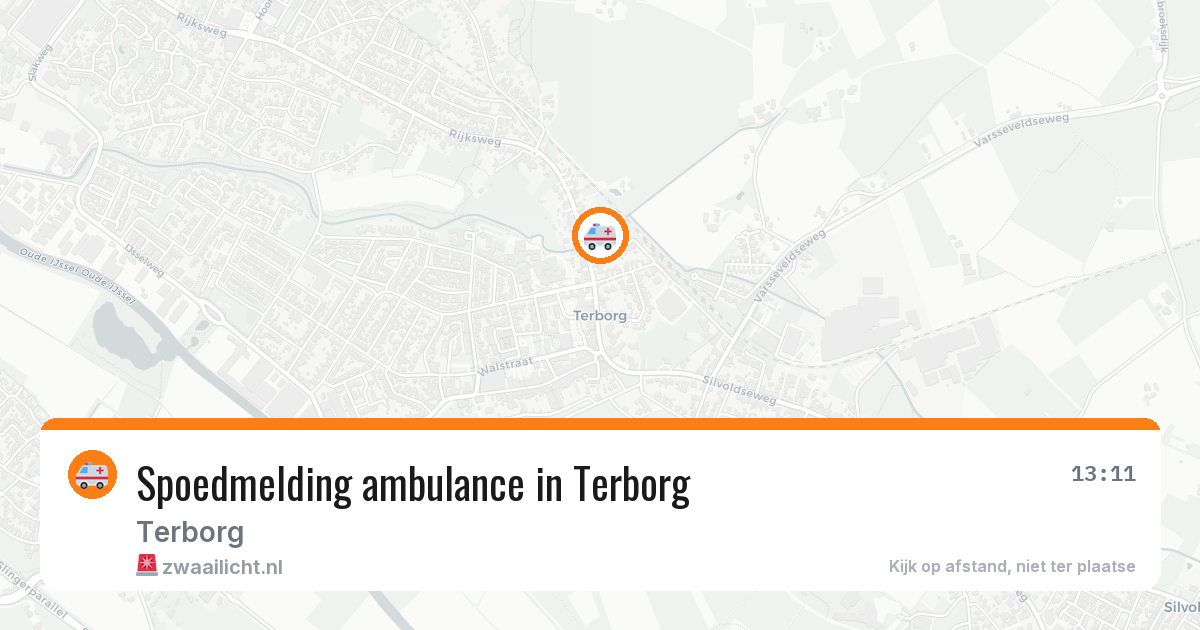 Spoedmelding ambulance in Terborg — 31 jul 2026