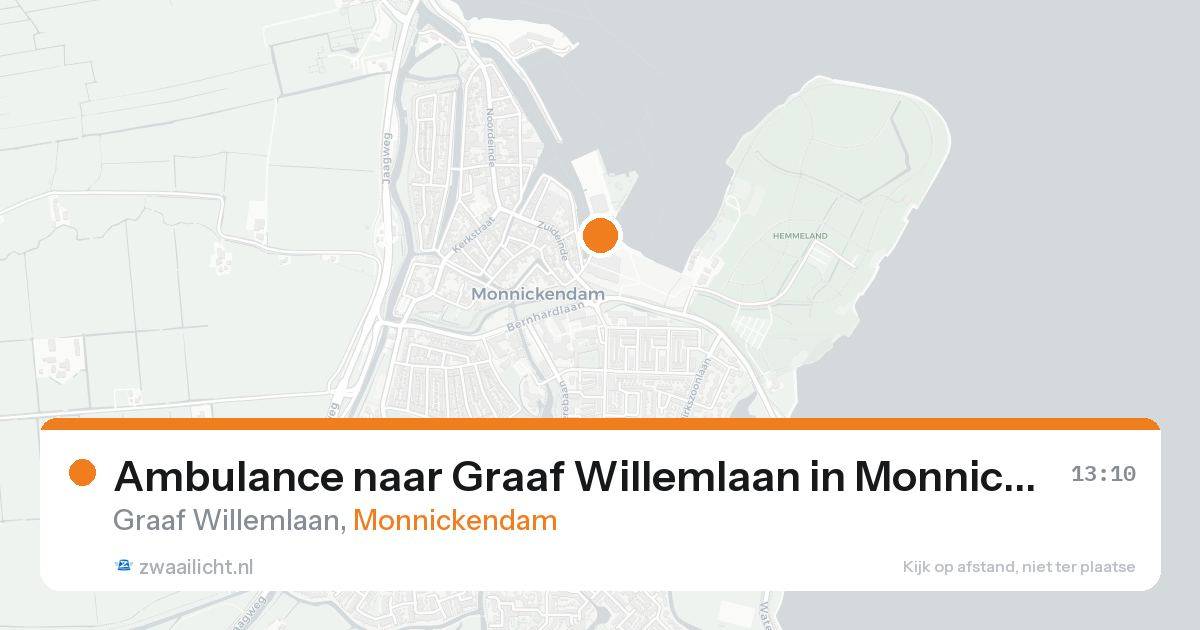 Ambulance naar Graaf Willemlaan in Monnickendam — 25 mei 2026