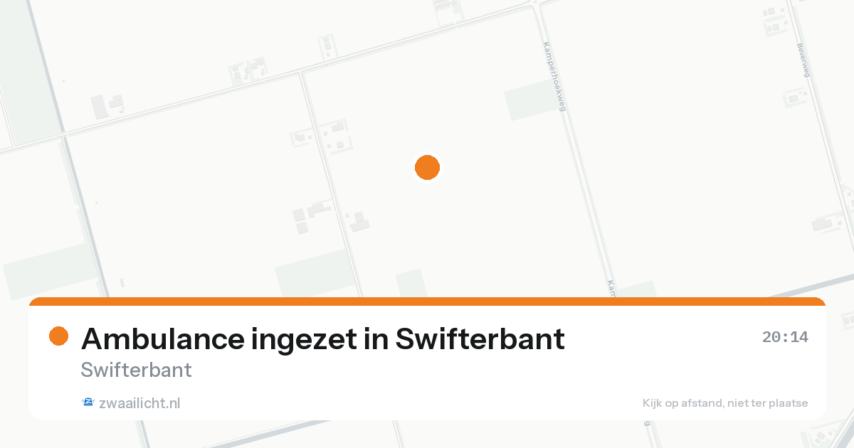 Ambulance ingezet in Swifterbant — 16 aug 2026