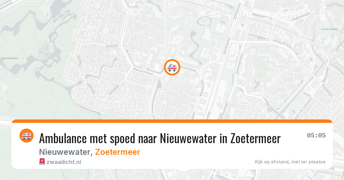 Ambulance met spoed naar Nieuwewater in Zoetermeer — 9 jun 2026