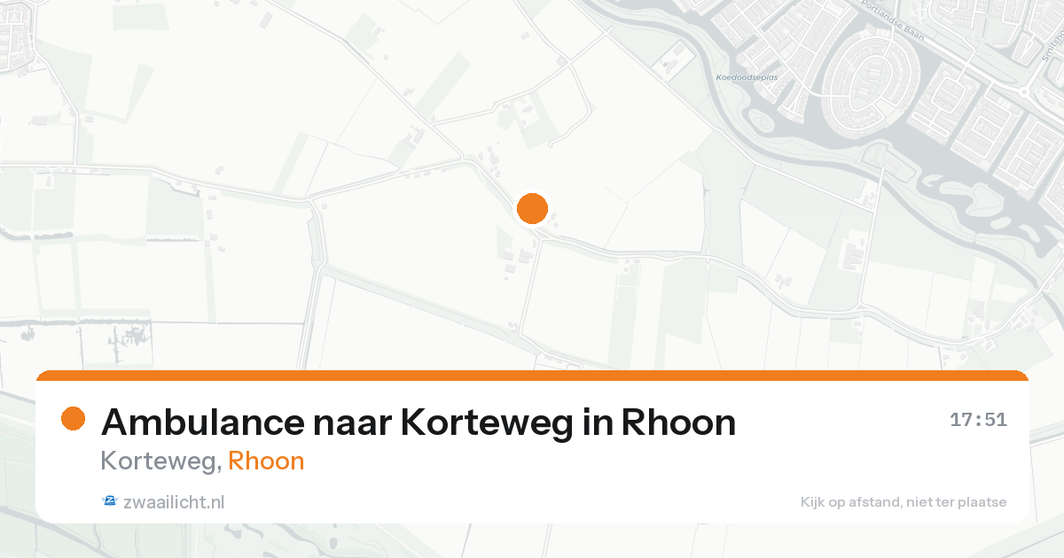Ambulance naar Korteweg in Rhoon — 24 aug 2026