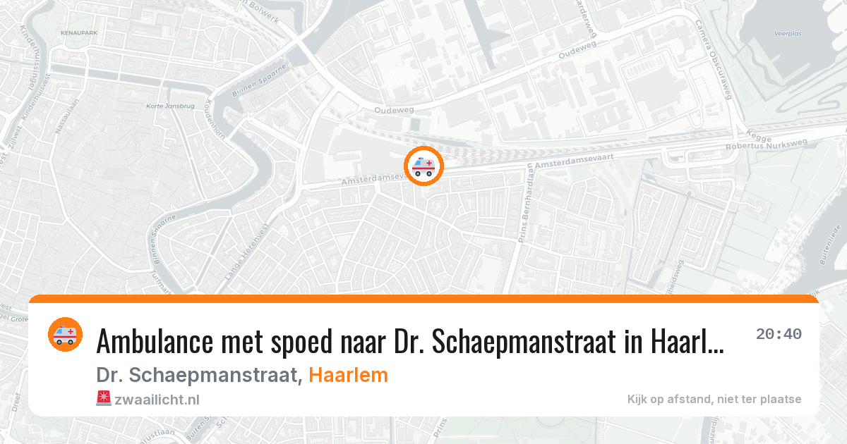 Ambulance met spoed naar Dr. Schaepmanstraat in Haarlem — 24 jun 2026
