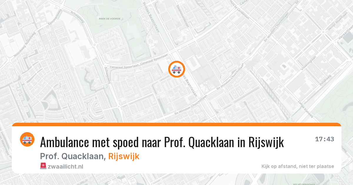 Ambulance met spoed naar Prof. Quacklaan in Rijswijk — 19 jun 2026