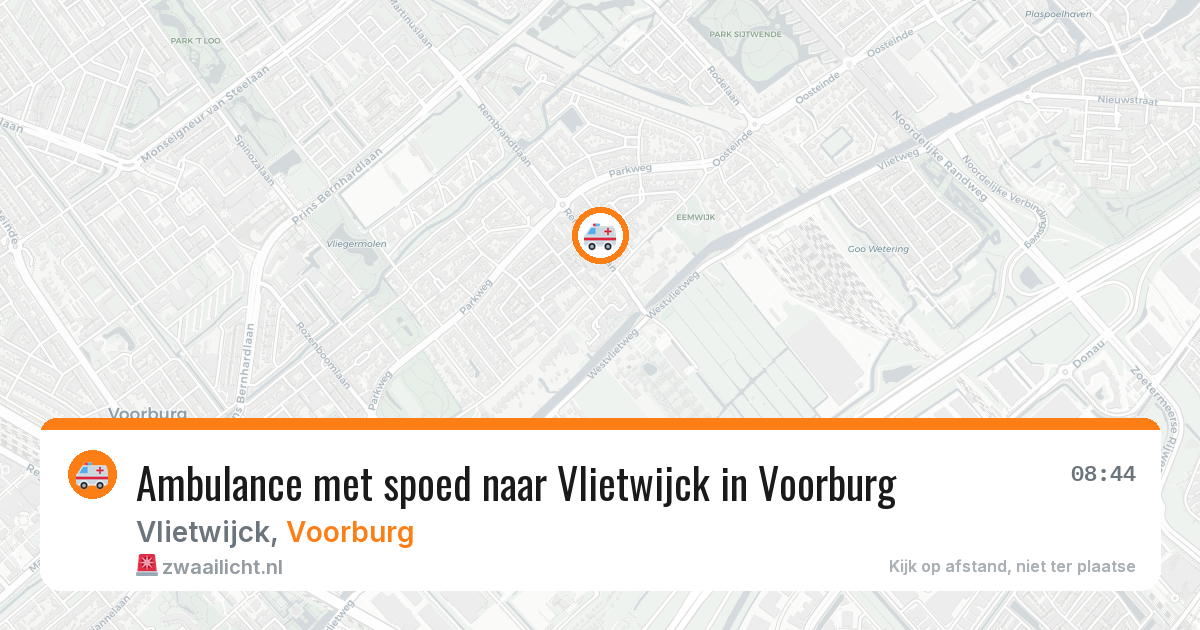 Ambulance met spoed naar Vlietwijck in Voorburg — 9 jun 2026