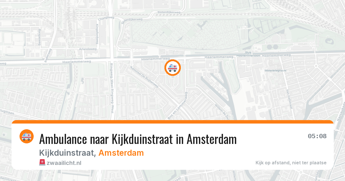 Ambulance naar Kijkduinstraat in Amsterdam — 13 jul 2026
