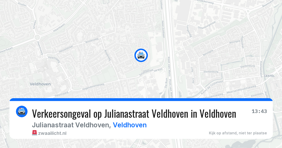 Verkeersongeval op Julianastraat Veldhoven in Veldhoven — 4 feb 2026