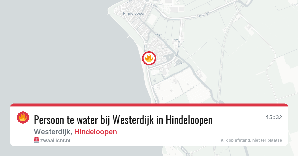 Persoon te water bij Westerdijk in Hindeloopen — 7 jul 2026