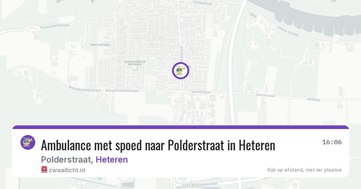 Ambulance met spoed naar Polderstraat in Heteren — 24 jun 2026