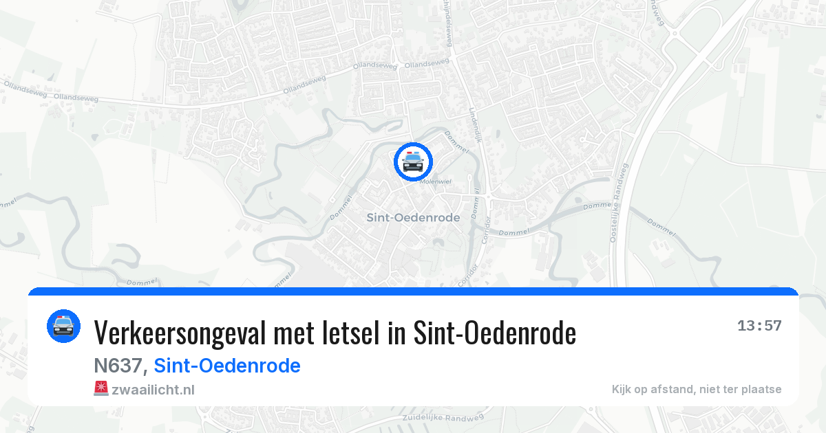 Verkeersongeval met letsel in Sint-Oedenrode — 7 jul 2026