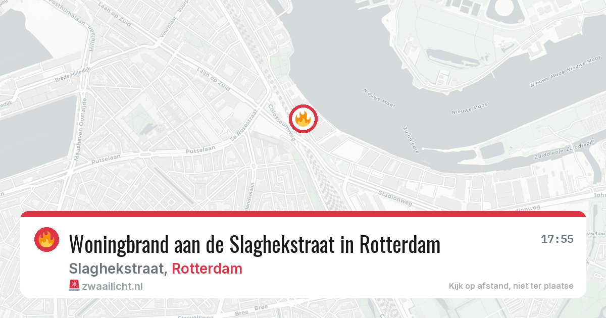 Woningbrand aan de Slaghekstraat in Rotterdam — 14 jul 2026