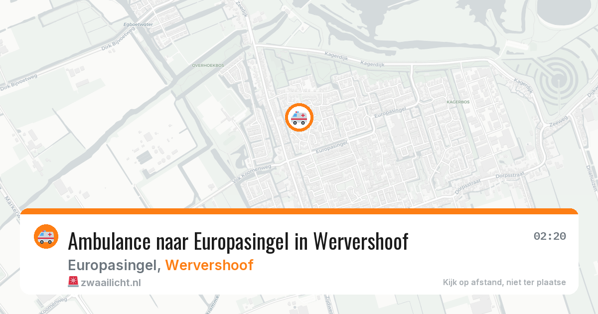 Ambulance naar Europasingel in Wervershoof — 20 apr 2026
