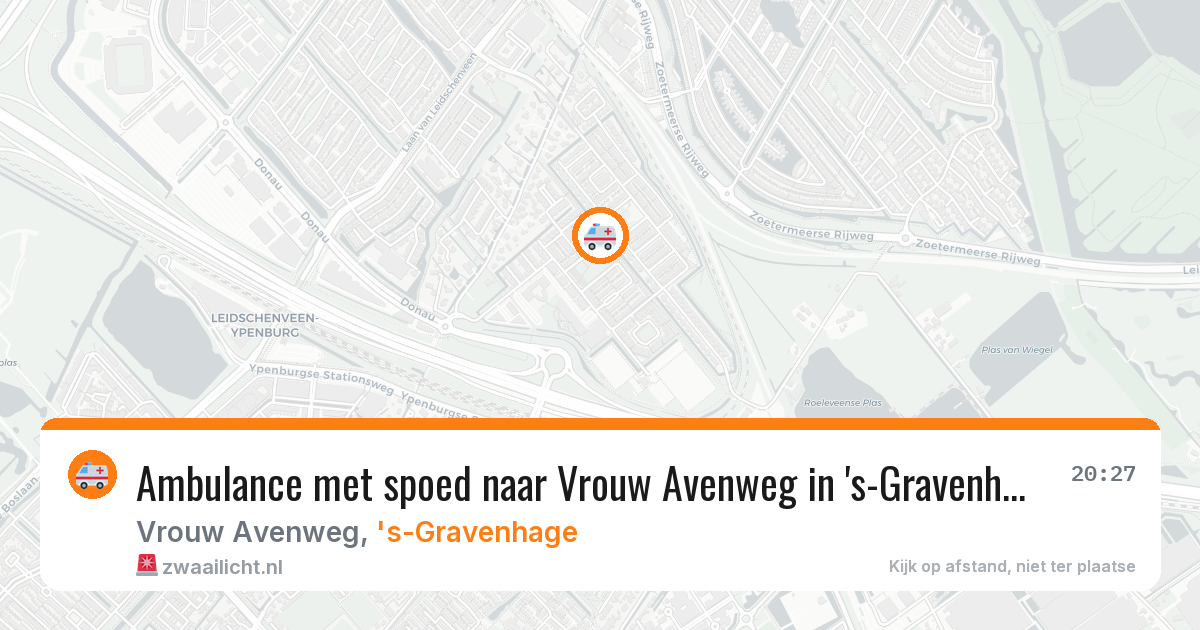 Ambulance met spoed naar Vrouw Avenweg in 's-Gravenhage — 11 apr 2026