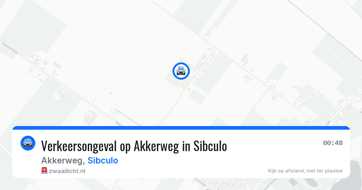Verkeersongeval op Akkerweg in Sibculo — 29 jul 2026