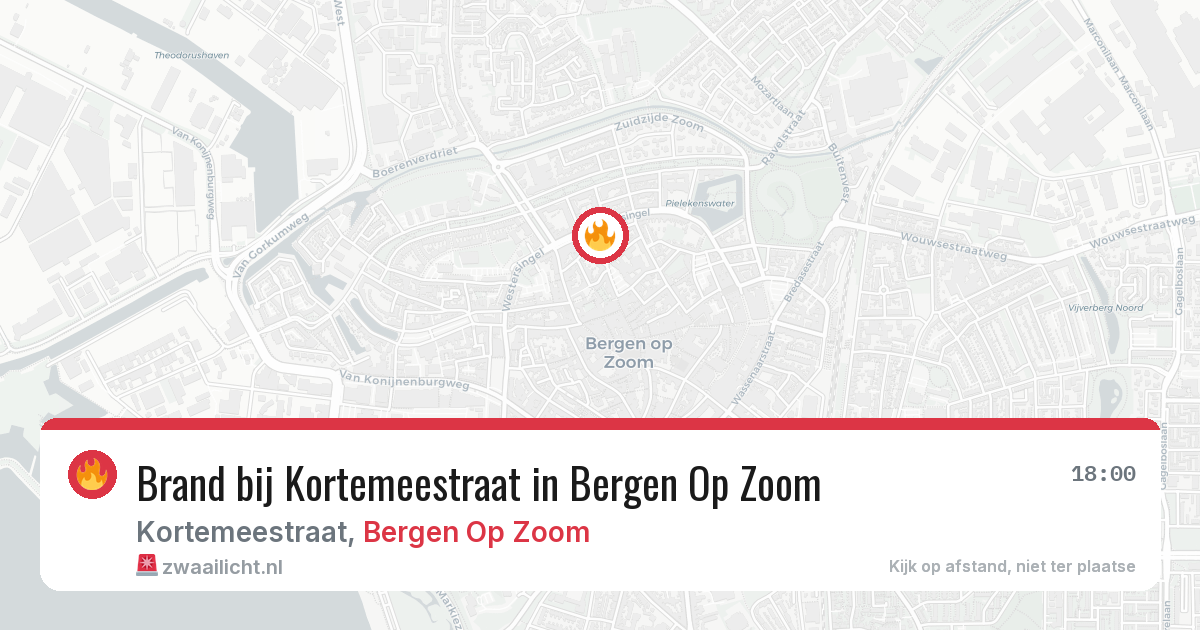 Brand bij Kortemeestraat in Bergen Op Zoom — 2 jun 2026