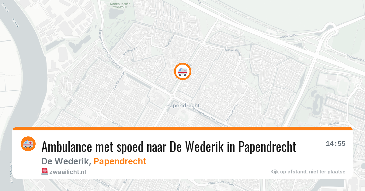 Ambulance met spoed naar De Wederik in Papendrecht — 8 mei 2026