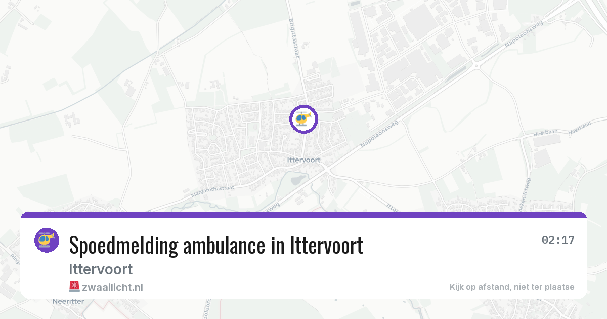 Spoedmelding ambulance in Ittervoort — 1 aug 2026